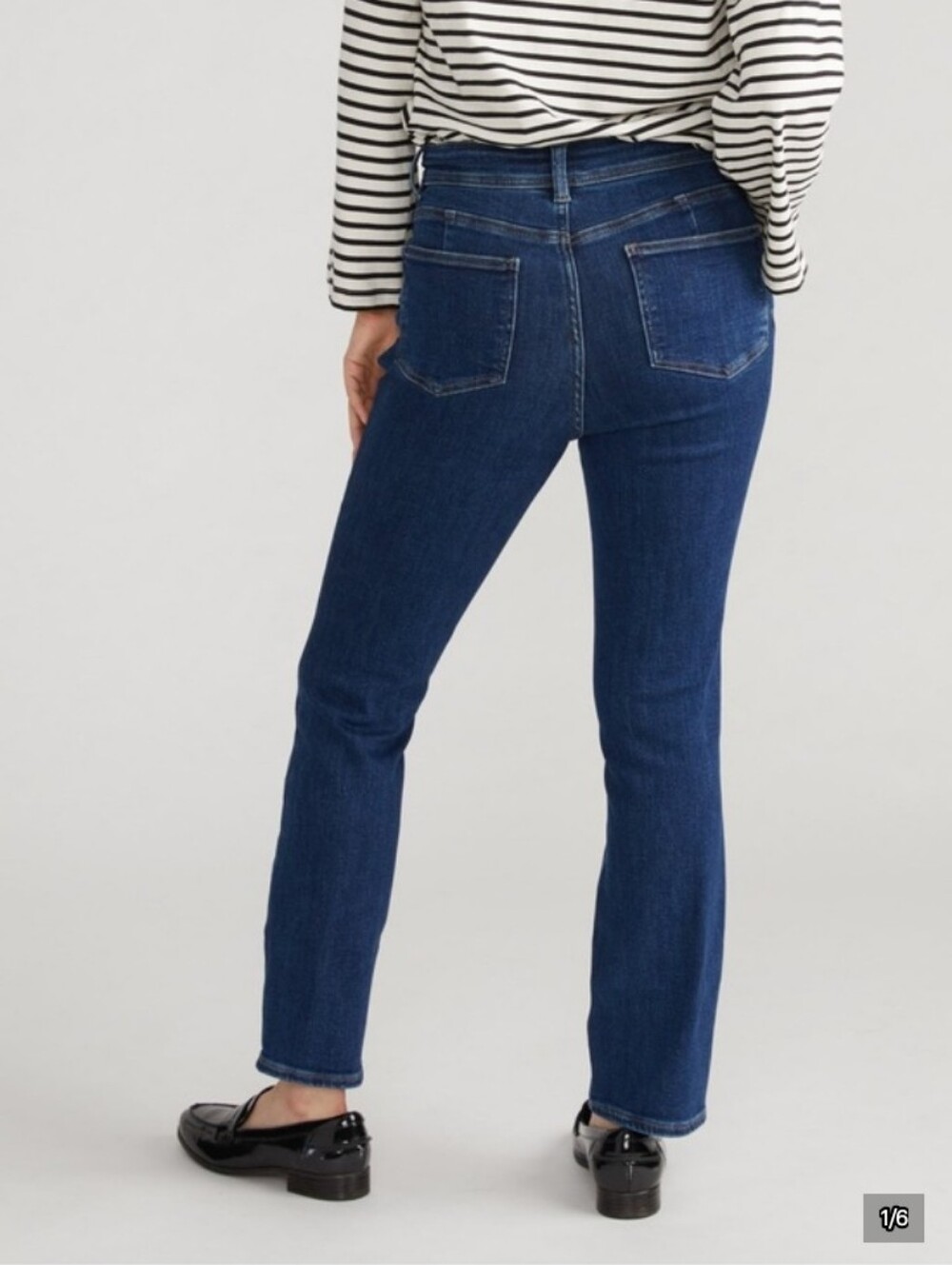 Universal Standard Women's Size 12 Dark Wash Perfect Straight Leg Denim Jeans